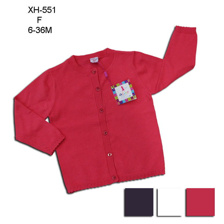 Picture of XH551- GIRLS BABIES CARDIGAN WITH FRONT BUTTONS